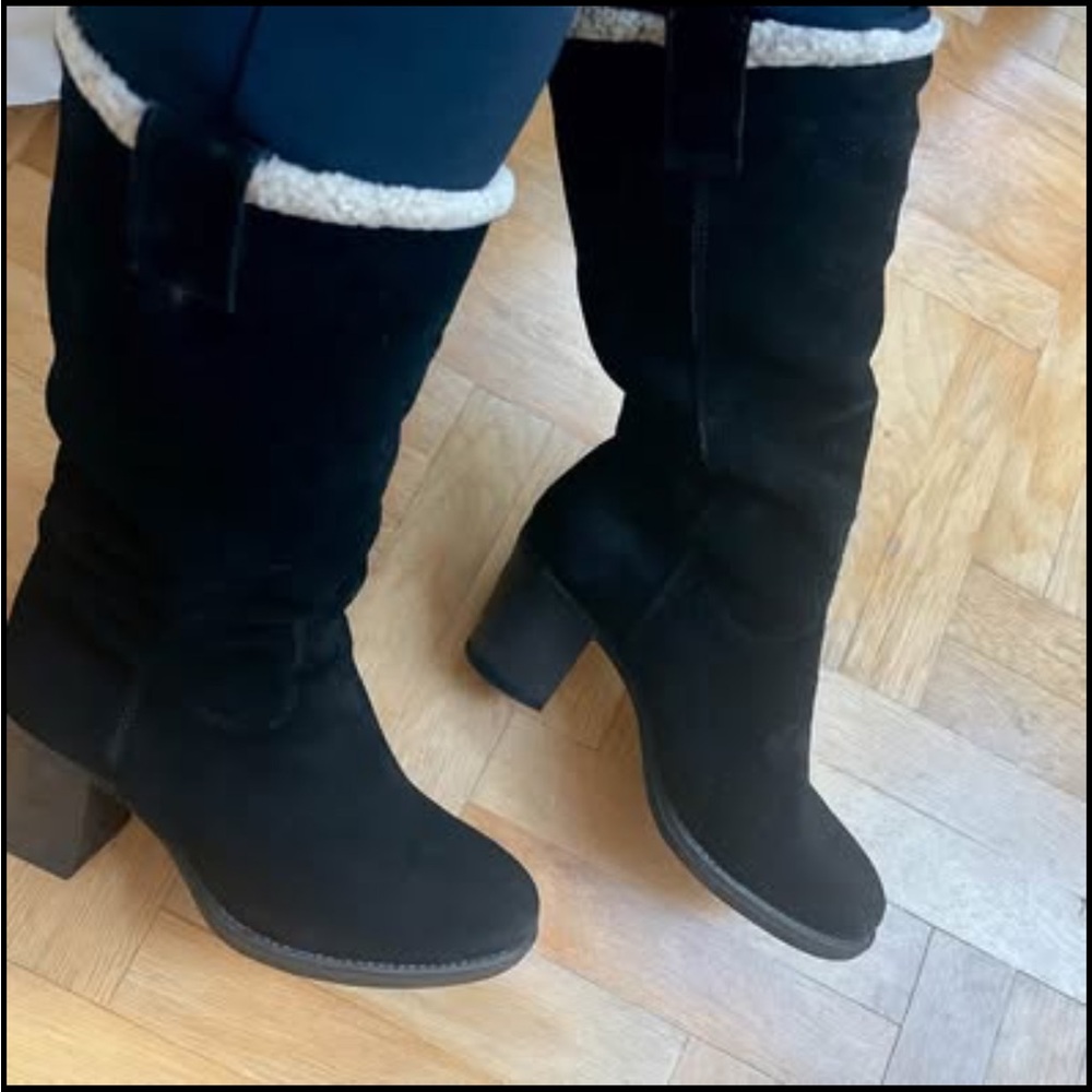 Vintage Black Heeled Boots